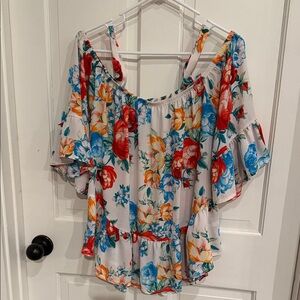 Floral Off-Shoulder Women Top